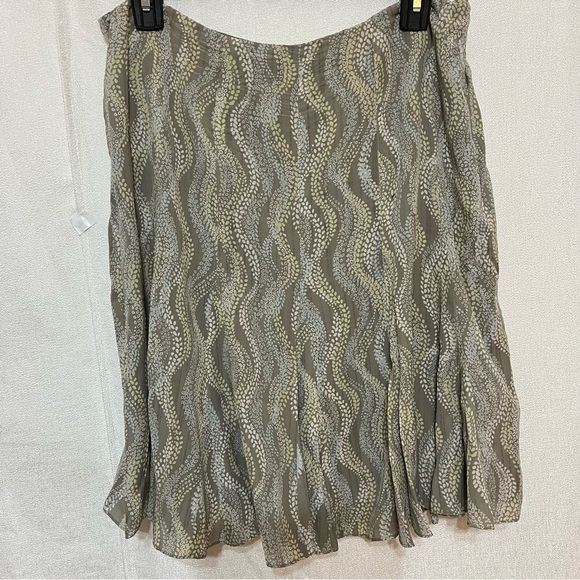 Sigrid Olsen Collection vintage 100% silk lined skirt.L flowy P10 - Picture 3 of 6